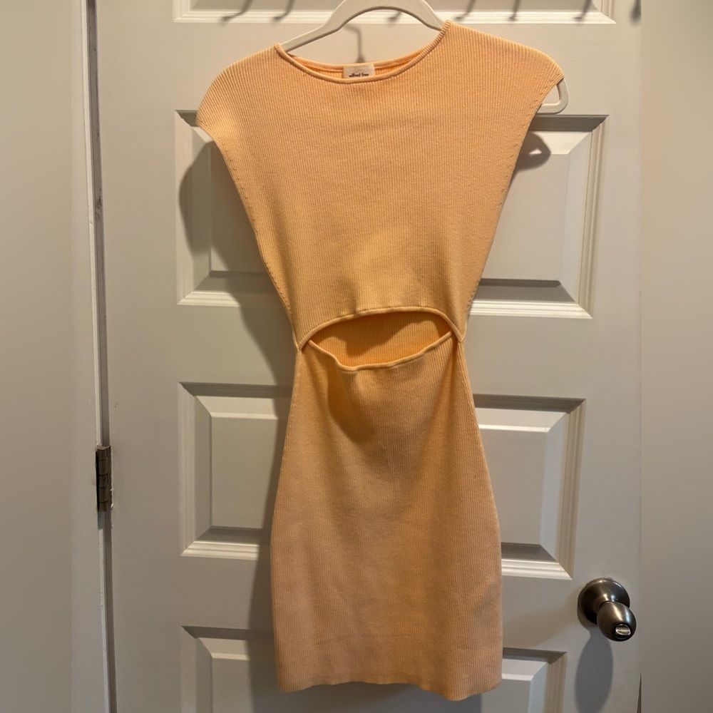 ARITZIA Wilfred Free Orange Cut-Out Mini Dress